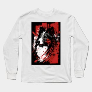 Sheltie Dog Portrait Long Sleeve T-Shirt